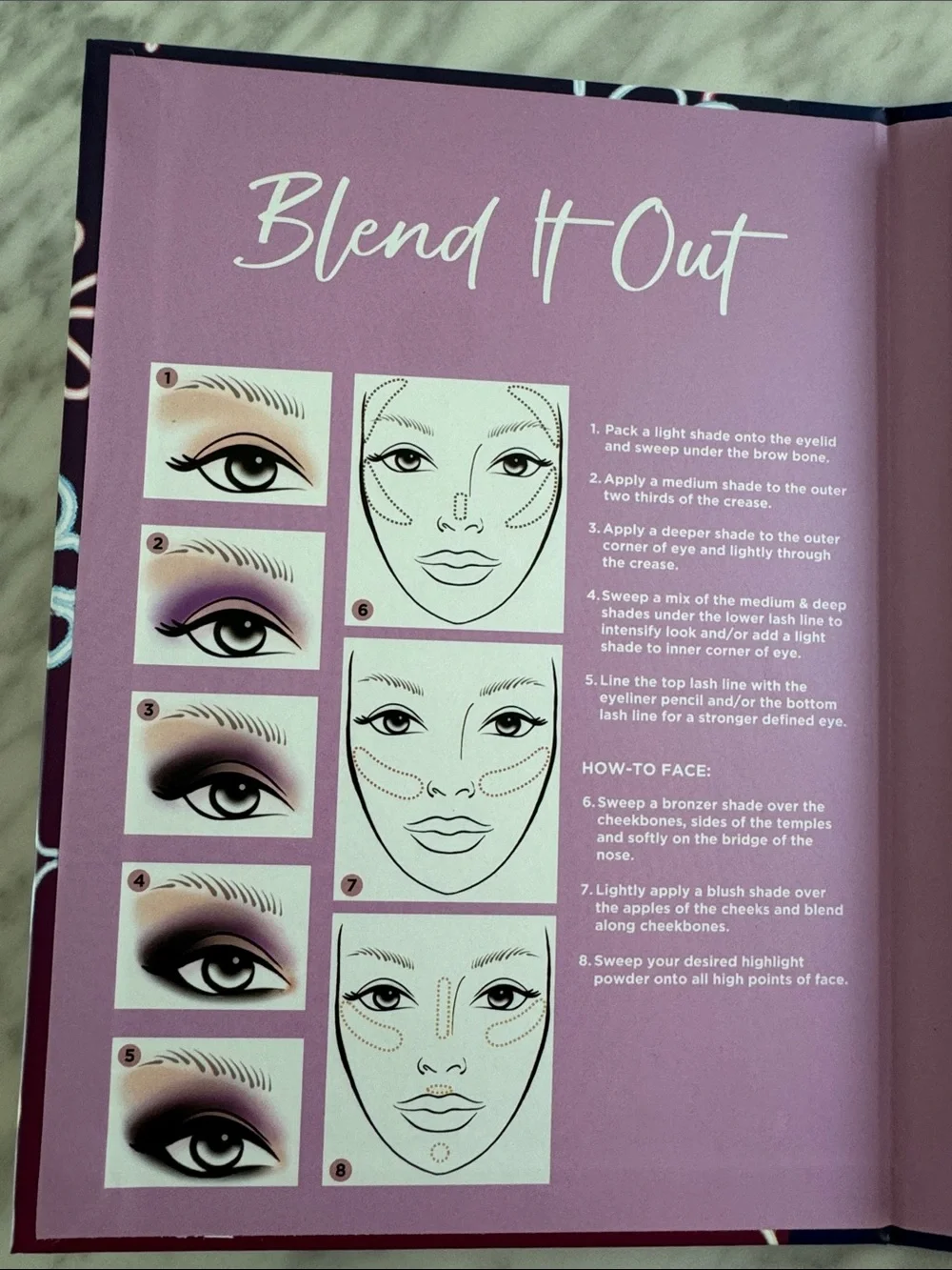 Profusion Beauty Book Eye & Face makeup. 25 shadows, highlighter, blush, bronzer